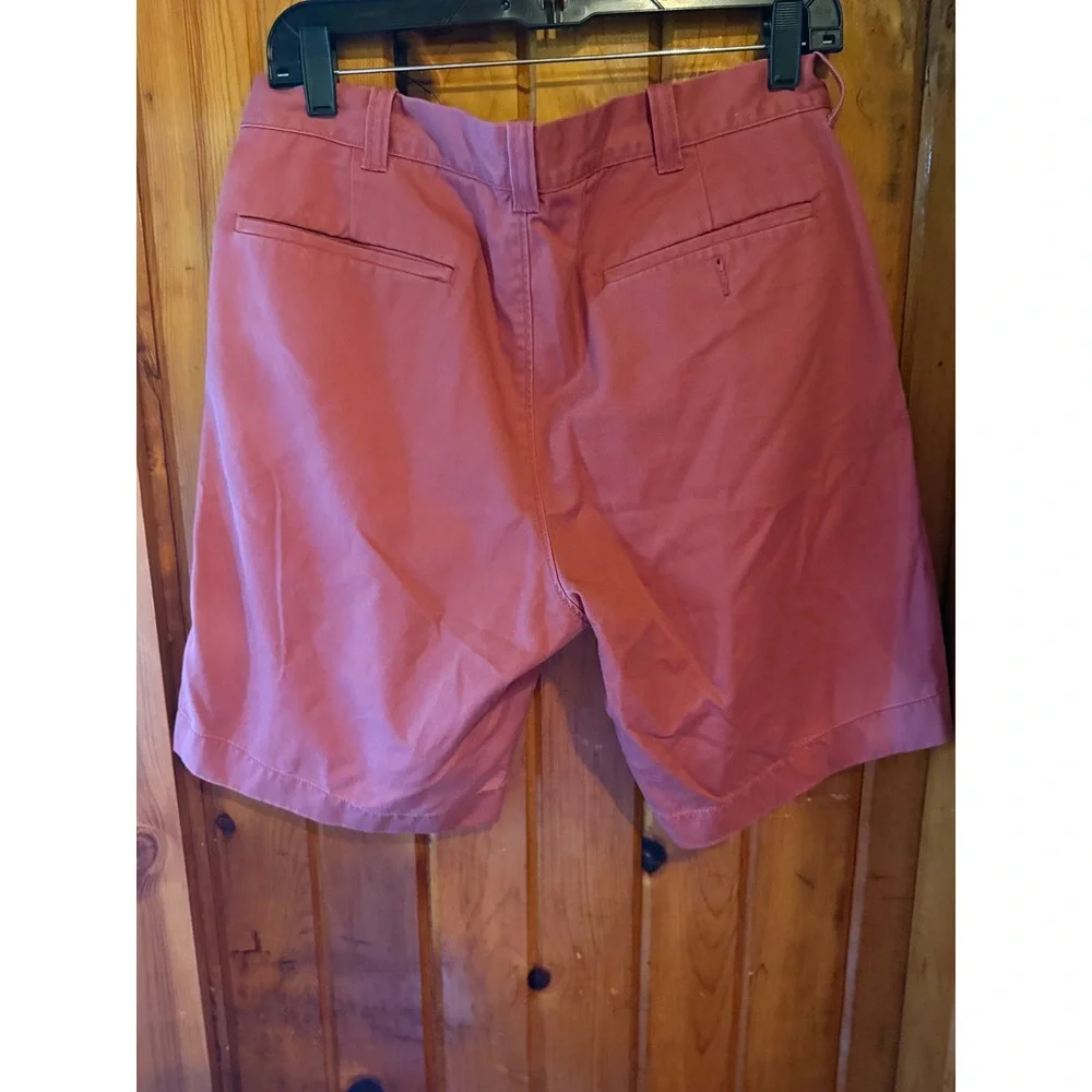 J. Crew Mens Chino Shorts Size 32 Salmon Pink Dusty Rose Cotton Twill Flat Front
